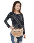 American Darling Fanny Pack Hand Tooled Genuine Western Leather Women Bag Handbag Purse |