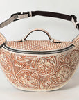 American Darling Fanny Pack Hand Tooled Genuine Western Leather Women Bag Handbag Purse |