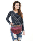 American Darling Fanny Pack Hand Tooled Genuine Western Leather Women Bag Handbag Purse |