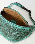 American Darling Fanny Pack Hand Tooled Genuine Western Leather Women Bag Handbag Purse |
