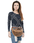 American Darling Fanny Pack Hand Tooled Genuine Western Leather Women Bag Handbag Purse |