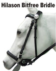 Western Leather Bitless Bitfree Bridle With Reins Black Hilason