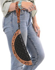ADBG1666 Taco Hand Tooled Genuine Western Leather Women Bag