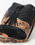 ADBG1670 Bucket Hand Tooled Genuine Leather Women Bag