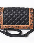 ADBG1673 Organiser Hand Tooled Genuine Western Leather Women Bag