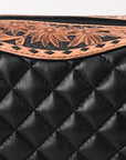 American Darling Toiletry Hand Tooled Genuine Western Leather Women Bag