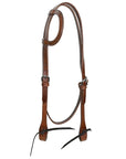 Hilason Western Horse American Genuine Leather Headstall Brown Stainless Steel Hardware