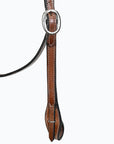 Hilason Western Horse American Genuine Leather Headstall Brown Stainless Steel Hardware