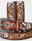 American Darling Beautifully Hand Tooled Genuine American Leather Belt Men and Women