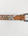 American Darling Beautifully Hand Tooled Genuine American Leather Belt Men and Women