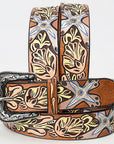 American Darling Beautifully Hand Tooled Genuine American Leather Belt Men and Women