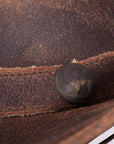 Hilason Premium Cowhide Leather Cowboy Hat Brown