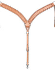 HILASON Western Horse Headstall Breast Collar Set Tack Genuine American Leather