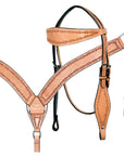 HILASON Western Horse Headstall Breast Collar Set Tack Genuine American Leather