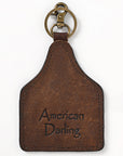 American Darling Hair-On Genuine Leather Keyring Beautiful Horse Print
