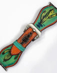 American Darling Hand Tooled I watch Strap Genuine Leather With Beautiful Cactus Hand Painted Smart Watch Strap