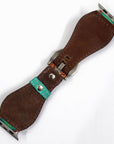 American Darling Hand Tooled I watch Strap Genuine Leather With Beautiful Cactus Hand Painted Smart Watch Strap