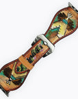 American Darling Hand Tooled I watch Strap Genuine Leather With Beautiful Cactus Painted Smart