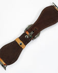 American Darling Hand Tooled I watch Strap Genuine Leather With Beautiful Cactus Hand Painted Smart Watch Strap