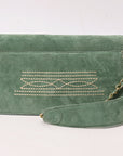 American Darling Suede Bag Genuine Leather Clutch Bag