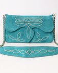 American Darling Suede Bag Genuine Leather Clutch Bag