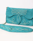 American Darling Suede Bag Genuine Leather Clutch Bag