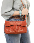 American Darling Suede Bag Genuine Leather Clutch Bag