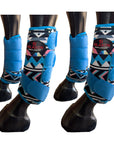 Hilason Horse Front Rear Hind Leg Sport Boots Set of 4 Blue