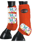 HILASON L M S Horse Rear Hind Leg Sport Boots Printed Hind Rear Leg Boots