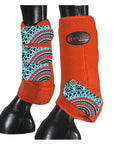 HILASON L M S Horse Rear Hind Leg Sport Boots Printed Hind Rear Leg Boots
