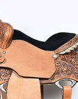HILASON Western Horse Saddle Ranch Roping Roper American Leather Tan