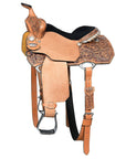 HILASON Western Horse Saddle Ranch Roping Roper American Leather Tan