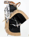 Hilason Western Pro Rodeo Bull Riding Chaps Leather Youth Kid