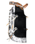 Hilason Western Pro Rodeo Bull Riding Chaps Leather Youth Kid