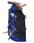 Hilason Western Pro Rodeo Bull Riding Chaps Leather Youth Kid