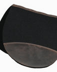 HILASON Western Horse Wool Felt Round Contoured Western Saddle Pad W/ Genuine Leather Black