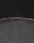 HILASON Western Horse Wool Felt Round Contoured Western Saddle Pad W/ Genuine Leather Black