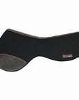 HILASON Western Horse Wool Felt Round Contoured Western Saddle Pad W/ Genuine Leather Black