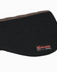 HILASON Western Horse Wool Felt Round Contoured Western Saddle Pad W/ Genuine Leather Black