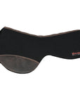 HILASON Western Horse Wool Felt Round Contoured Western Saddle Pad W/ Genuine Leather Black