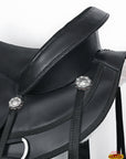 Hilason Western Horse Flex Tree Saddle Cordura Synthetic Trail Pleasure Black