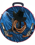 Hilason Medium 4 Rope Capacity Can With Attractive Printed Genuine Leather Trim