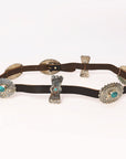 American Darling Genuine Leather Women Belt Dark Brown With Concho 51 Inches