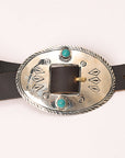 American Darling Genuine Leather Women Belt Dark Brown With Concho 51 Inches