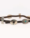 American Darling Genuine Leather Women Belt Dark Brown With Concho 51 Inches