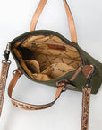 American Darling Tote Hand Tooled Saddle Blanket Genuine Leather Women Bag Western Handbag Purse