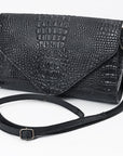 American Darling Women's Envelope Bag Western Crocodile Genuine Leather Handbag and Ladies Purse