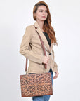 American Darling Portfolio Bag Beautifully Hand Tooled Leather women