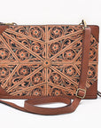 American Darling Portfolio Bag Beautifully Hand Tooled Leather women
