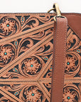 American Darling Portfolio Bag Beautifully Hand Tooled Leather women